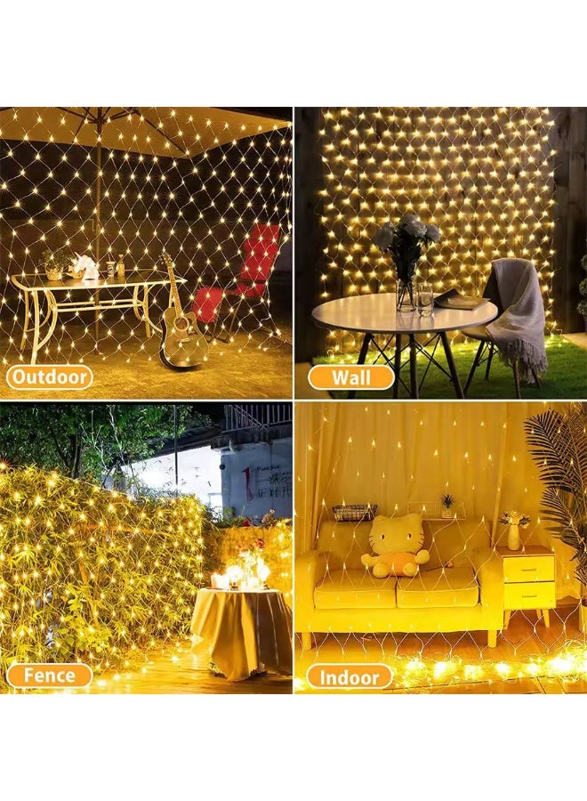 أضواء شبكية LED رمضانية مقاس 200 سم × 200 سم لتزيين منزلك وحديقتك، ألعاب للبنات، هدية عيد ميلاد، هدية عيد الميلاد، نمو، مرح، للأطفال. - Image 3